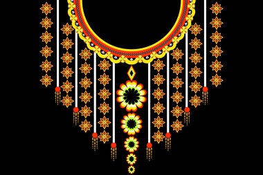 Kolye Etnik Nakış Geometrik Doğulu Geleneksel Desen. Motifler Doğal Tasma Dekorasyonu Tekstil. Tasma, Boyunbağı, Giysi, Kumaş, Tekstil, Kadın Moda.