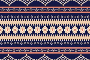 Klasik etnik soyut desenli kusursuz kabile. Aztek geometrik sanat. Duvar kâğıdı, yastık, giysi ve kumaş için Navajo tekstil katlama arka plan tasarımı. Vektör illüstrasyon nakış biçimi.