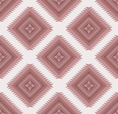 Klasik etnik kalıplar, kusursuz arka plan nakışı. Kabile Navajo geleneksel geometrik sanat Aztek renklidir. Duvar kağıdı, doku, tekstil, kumaş, giysi, ambalaj, batik, sarong için tasarım.