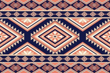 Güzel Etnik Örnekler Nakışı. Klasik kabile Navajo Geleneksel Geometrik Sanatı Aztek renginde. Duvar kağıdı, doku, tekstil, kumaş, giysi, ambalaj, batik, sarong için tasarım.