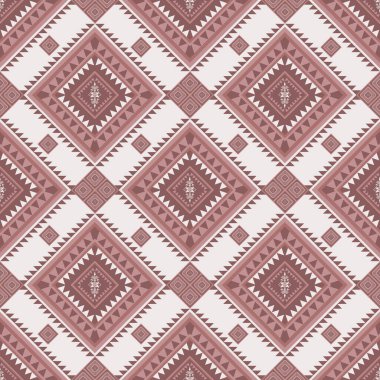 Klasik etnik kalıplar, kusursuz arka plan nakışı. Kabile Navajo geleneksel geometrik sanat Aztek renklidir. Duvar kağıdı, doku, tekstil, kumaş, giysi, ambalaj, batik, sarong için tasarım.