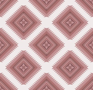 Klasik etnik kalıplar, kusursuz arka plan nakışı. Kabile Navajo geleneksel geometrik sanat Aztek renklidir. Duvar kağıdı, doku, tekstil, kumaş, giysi, ambalaj, batik, sarong için tasarım.