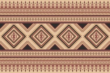 Klasik etnik kalıplar, kusursuz arka plan nakışı. Kabile Navajo geleneksel geometrik sanat Aztek renklidir. Duvar kağıdı, doku, tekstil, kumaş, giysi, ambalaj, batik, sarong için tasarım.