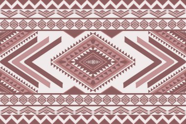 Klasik etnik kalıplar, kusursuz arka plan nakışı. Kabile Navajo geleneksel geometrik sanat Aztek renklidir. Duvar kağıdı, doku, tekstil, kumaş, giysi, ambalaj, batik, sarong için tasarım.