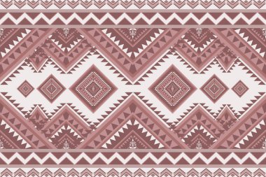 Klasik etnik kalıplar, kusursuz arka plan nakışı. Kabile Navajo geleneksel geometrik sanat Aztek renklidir. Duvar kağıdı, doku, tekstil, kumaş, giysi, ambalaj, batik, sarong için tasarım.