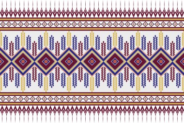 Yerli kumaş geometrik kabile deseni. Güneybatı Aztec Navajo etnik olarak kusursuz. Tekstil, baskı, duvar kağıdı, ambalaj, giysi, batik, sargı için tasarım vektörü.