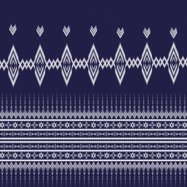 Dikensiz el çizimi, klasik etnik soyut ikat sanatı. Yerli geometrik kumaş etnik kalıbı. Doğulu arkaplan, kumaş, perde, halı, duvar kağıdı, ambalaj kağıdı tasarımı.