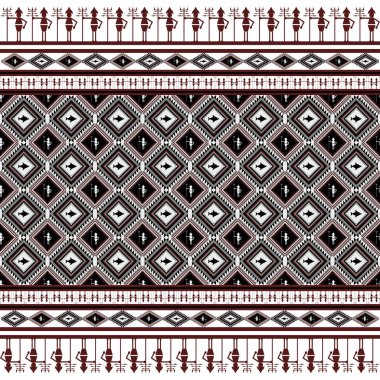 Klasik geometrik balık desenli dikişsiz arka plan. Duvar kağıdı, giysi, tekstil, ambalaj, yastık ve ev dekorasyonu için Retro dekoratif el çizim vektörü tasarımı ögesi.