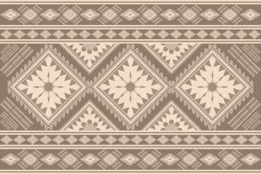 Klasik kumaş geometrik kabile modeli. Güneybatı Aztek Navajo deseni. Geleneksel, kusursuz etnik Ikat. Tekstil, baskı, duvar kağıdı, ambalaj, giysi, batik, sargı için tasarım vektörü.