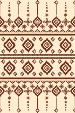 Retro Geometrik Soyut Etnik Şablon Sanatı. Geleneksel Ikat desensiz ipeği. Navajo yerlisi. Batik Sarong 'un duvar kağıdı ambalajı için tasarlanmış. Vektör İllüstrasyonu