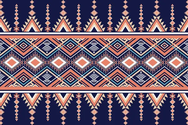 Klasik soyut etnik model. Geometrik oryantal kabile mavi arka plan halk nakışı Navajo tekstil tarzı. Nakış Aztek stili. Arkaplan, duvar kağıdı, kumaş, giysi, Sarong için tasarım