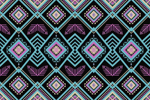 Yerli soyut etnik geometrik güzel renk deseni. Kusursuz bir kabile geçmişi var. Aztek halk nakışları. Geleneksel Afrika çizgileri. Halı, kapak, duvar kağıdı, ambalaj, kumaş için tasarım