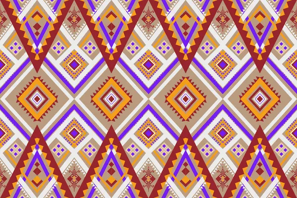 Yerli soyut geometrik güzel renkli Etnik desen. Kusursuz bir kabile geçmişi var. Aztek halk nakışları. Geleneksel Afrika çizgileri. Halı için tasarım; kapaklar; duvar kağıdı; ambalaj; kumaş