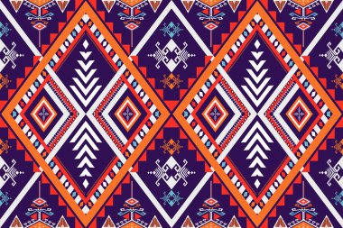 Yerli soyut geometrik etnik model. Klasik kumaş ev dekorasyonu geleneksel nakış desenli dikişsiz arka plan. Kumaş, sanat, duvar kağıdı, tekstil, ambalaj, ipek tasarımı