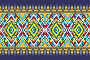 Yerli soyut etnik model kusursuz. Aztek kumaş ev dekorasyonu geleneksel nakış desenli dikişsiz arka plan. Yerli soyut geometri kumaş, sanat, duvar kağıdı, tekstil, ambalaj için tasarım. Vektör İllüstrasyonu