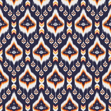 Yerli soyut kat deseni pürüzsüz. Etnik Aztek kumaşı kabilesi Hint Afrika geleneksel tekstil deseni. Klasik soyut folklor süslemesi işlemeli arka plan. Vektör İllüstrasyonu