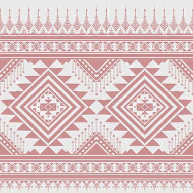 Yerli soyut geometrik etnik model. Aztek kumaş kabilesi geleneksel nakış desenleri dikişsiz arka plan. Kumaş, sanat, duvar kağıdı, tekstil, ambalaj için tasarım. Vektör İllüstrasyonu