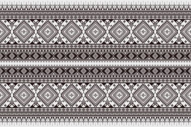Soyut siyah-beyaz kabile şablonu. Aztek kabilesinin kusursuz bir geçmişi var. Geleneksel geometrik nakış deseni. Giysi, kumaş, sanat, duvar kağıdı, tekstil, ambalaj tasarımı.