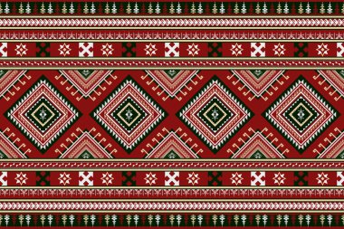 Soyut renkli etnik şablon. Aztek tarzı kusursuz bir kabile geçmişi var. Geleneksel geometrik nakış deseni. Giysi, kumaş, sanat, duvar kağıdı, tekstil, ambalaj tasarımı.