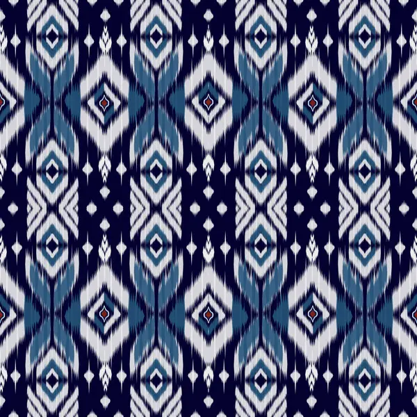 Geleneksel soyut geometrik Ikat deseni pürüzsüz. Etnik Aztek, Kızılderili kabilesi ve Afrika yerli tekstili. Arkaplan soyut folklor süslemesi işlemeli arka plan. Vektör illüstrasyonu