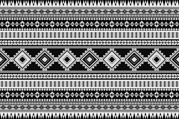Soyut siyah-beyaz etnik model. Aztek tarzı kusursuz bir kabile geçmişi var. Geleneksel geometrik nakış deseni. Giysi, kumaş, sanat, duvar kağıdı, tekstil, ambalaj tasarımı.