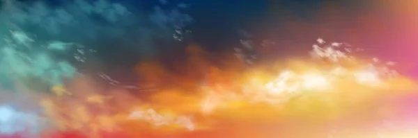 Cielo Atardecer Con Textura Nube Realista Ilustración Vectorial Dramático Paisaje — Vector de stock