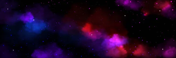 Nebulosa Brilho Poeira Estelar Galáxia Fundo Espacial Com Estrelas Nuvens — Vetor de Stock