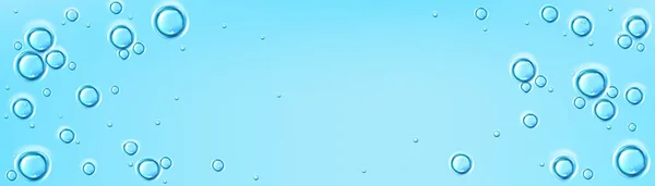 Surface Eau Bleue Avec Bulles Sérum Liquide Produit Cosmétique Pour — Image vectorielle