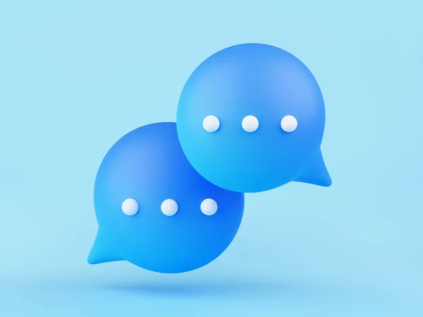 Rendering Talk Chat Bolle Commento Comunicare Icona Palloncini Dialogo Vocale — Foto Stock