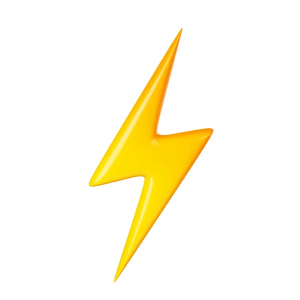 Render Flash Lightning Sale Yellow Thunder Bolt Storm Charges Electricity — Stock Photo, Image