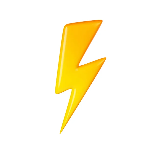 Рендеринг Вспышки Молнии Продажа Желтого Грома Грозовые Зарядки Электричество Блиц — стоковое фото