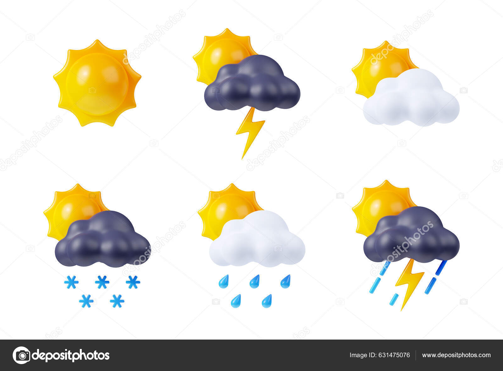 Mais menos ou igual com guarda-chuvas e nuvens de desenhos animados