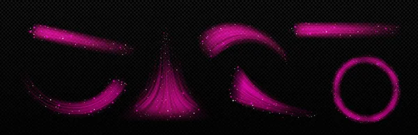 Pink Wind Waves Fresh Air Flow Effect Abstract Light Trails — Wektor stockowy