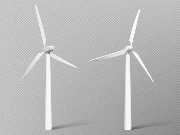 Szélenergia Generátor Turbina Ikon Vektorban Átlátszó Háttérrel Fehér Szélmalom Megújuló — Stock Vector