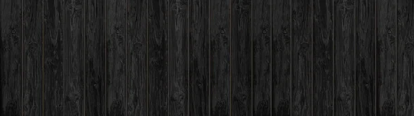 Realistické Černé Dřevěné Desky Pozadí Vektorové Znázornění Podlahy Stěny Stolní — Stockový vektor