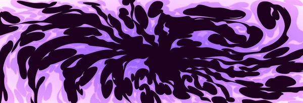 具有圆形火焰涡旋的抽象背景 带有火线的螺旋形运动 紫色和黑色火焰的喜剧效果 矢量漫画插图 — 图库矢量图片
