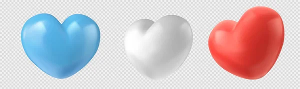 Símbolos Amor Balões Forma Coração Para Dia Dos Namorados Feriado — Vetor de Stock