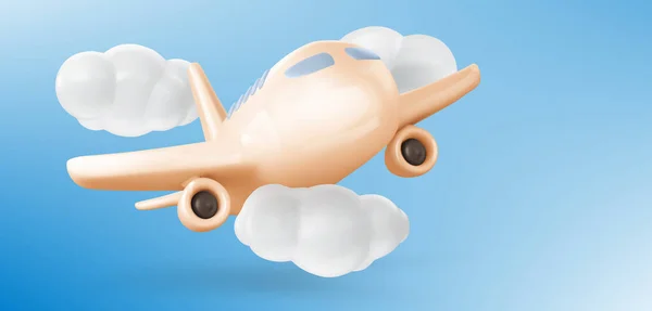Flugzeug Der Luft Konzept Der Reise Flug Reise Mit Dem — Stockvektor
