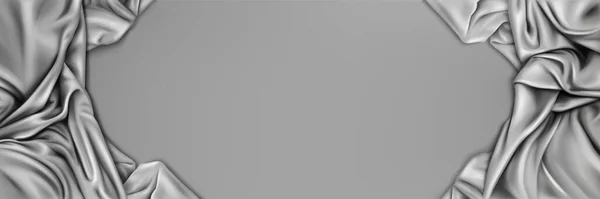 Абстрактный Фон Шелком Текстура Элегантной Роскошной Серебристой Атласной Ткани Шаблон — стоковый вектор