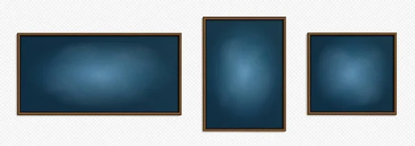 Голубой Школьный Класс Вырезает Реалистичный Вектор Изолированная Текстура Доски Меню — стоковый вектор