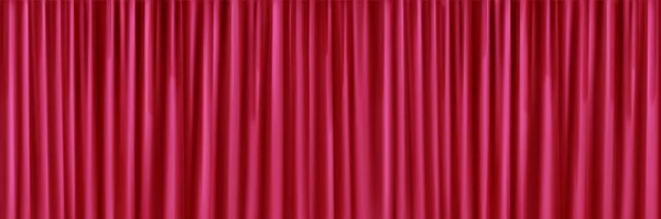 Vivaマゼンタ色の絹の生地のテクスチャの背景 高級サテンドレープ素材パターン現実的な赤の3D壁紙 水平イラストを増加させる現代的な美しい繊維光沢素材 — ストックベクタ