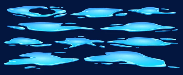 Liquide Isométrique Flaque Eau Sur Plancher Icône Bande Dessinée Illustration — Image vectorielle