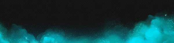 Бирюзовое Туманное Облако Векторный Фон Пара Абстрактный Туман Дымовая Текстура — стоковый вектор