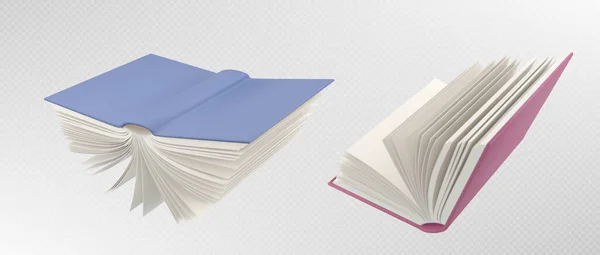 Offene Fliege Schule Papier Buch Vektor Illustration Isoliert Auf Weißem — Stockvektor