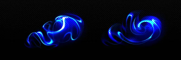 Иллюстрация Векторного Эффекта Синего Неонового Луча Энергии Вспышка Png Силы — стоковый вектор