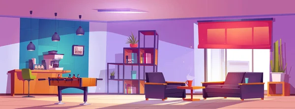 Escritório Sala Fuga Desenho Animado Vetor Design Lounge Quebrar Zona —  Vetores de Stock