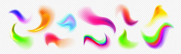 Abstract Brushes Blurred Gradient Colors Fluid Spots Soft Splashes Chameleon — Stock Vector