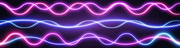Νέον Ηχητικό Κύμα Φωνητικής Συχνότητας Και Αφηρημένο Ηχητικό Φως Διάνυσμα — Διανυσματικό Αρχείο
