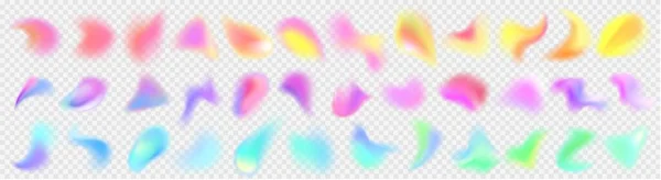 Голографическое Абстрактное Пятно Векторная Хамелеон Y2K Ауру Формы Градиентной Текстуры — стоковый вектор