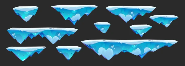Uçan Buz Atlayışı Ada Vektör Çizimi Arcade Izole Edilmiş Video — Stok Vektör